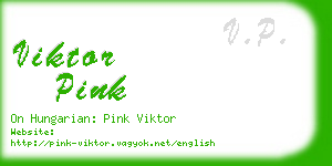 viktor pink business card